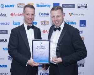 Best Commercial Project Large (over 250m2) Award Winner 2024 – Croydon Colonnade, London, Craven Dunnill Jackfield Ltd (L to R: Steven Rooney, Mark Birch)