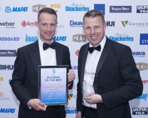 Best Commercial Project Large (over 250m2) Award Winner 2024 – At Sloane Hotel, London, London Mosaic Restoration Ltd (L to R: Steven Rooney, Mark Birch)