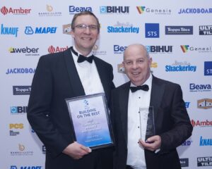 Best Commercial Project Small (up to 250m2) Award Winner 2024 – House of Ming, Palace Chemicals Ltd (L to R: Simon Robinson, Simon Clough)