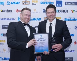 Best Domestic Project Highly Commended 2024 – Residential Project, Donegal, Ireland, Creative Stone & Tile Ltd (L to R: David Moore, Paul Bryan)