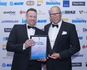 Best Domestic Project Award Winner 2024 – Stage Penthouses, Shoreditch, London, Pro-Tilers UK Wall &Floor Ltd (L to R: David Moore, Stephen Wagstaff)