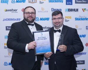 Best Environmental Initiative Award Winner 2024 – Nicholls & Clarke Group (L to R: David Saunders, James Thatcher)