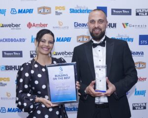 Excellence in Retail Award Winner 2024 – N&C Tiles and Bathrooms (L to R: Beatriz Diaz, Patrick Jenner)
