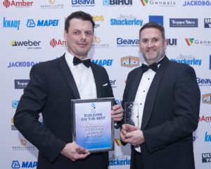 Excellence in Supply & Services Highly Commended 2024 – Schlüter-Systems Ltd (L to R: Michael Gadney, Andrew Curry)