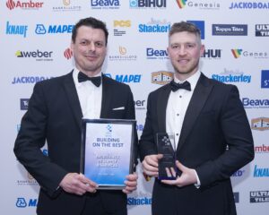 Excellence in Supply & Services Award Winner 2024 – Pro Tiler Tools (L to R: Michael Gadney, Aaron Goodman)