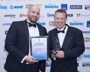 Floor Tile of the Year Award Winner 2024 – The Fired Earth & Nina Campbell Collection, Fired Earth Ltd (L to R: Dan Birkin, James Sirett)