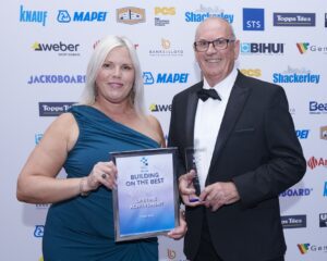 Lifetime Achievement Award Winner 2024 – Peter Bell (L to R: Kay Porter, Peter Bell)