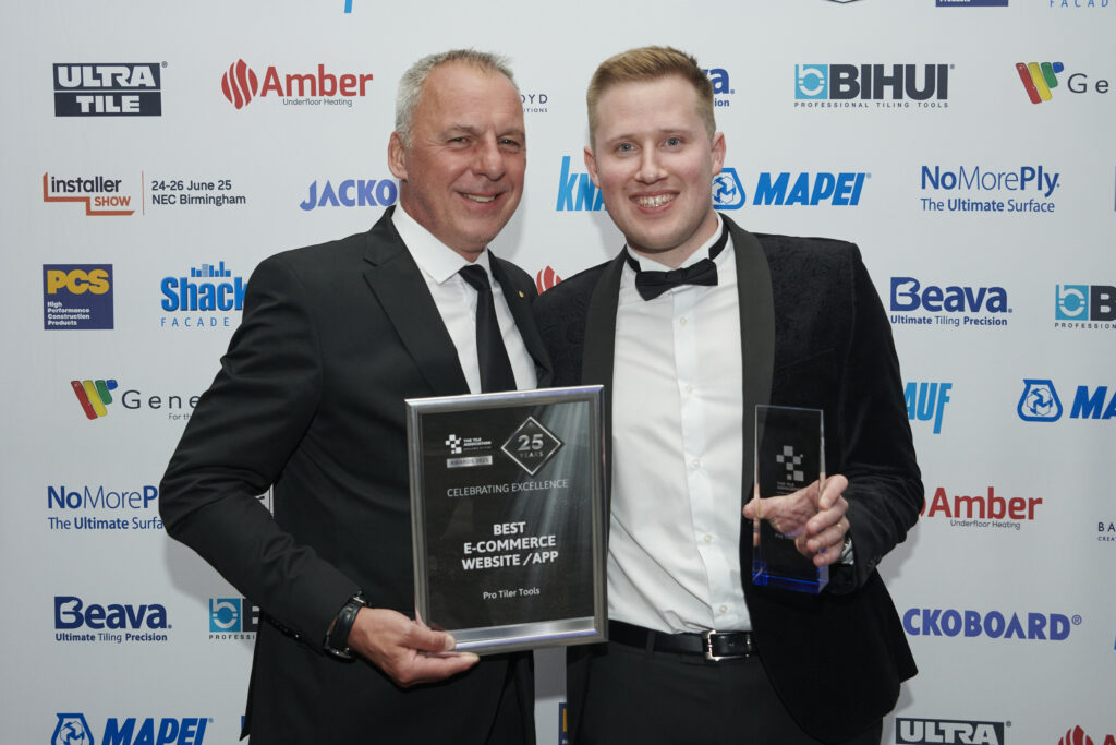 Congratulations to the winners of TTA Awards 2025! 15 TTA Awards 2025 Best E commerce WebsiteApp L to R Ross Atkinson Eddy Hyde HIP2307