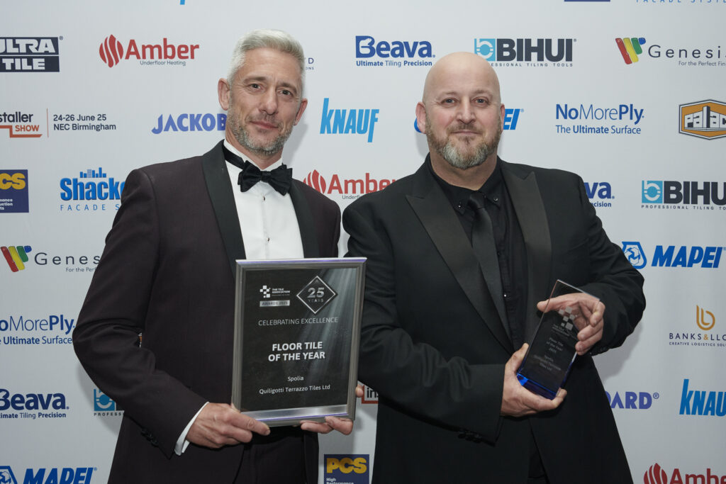 Congratulations to the winners of TTA Awards 2025! 21 TTA Awards 2025 Floor Tile of the Year L to R Steve Ball Ian Hammilton HIP2335