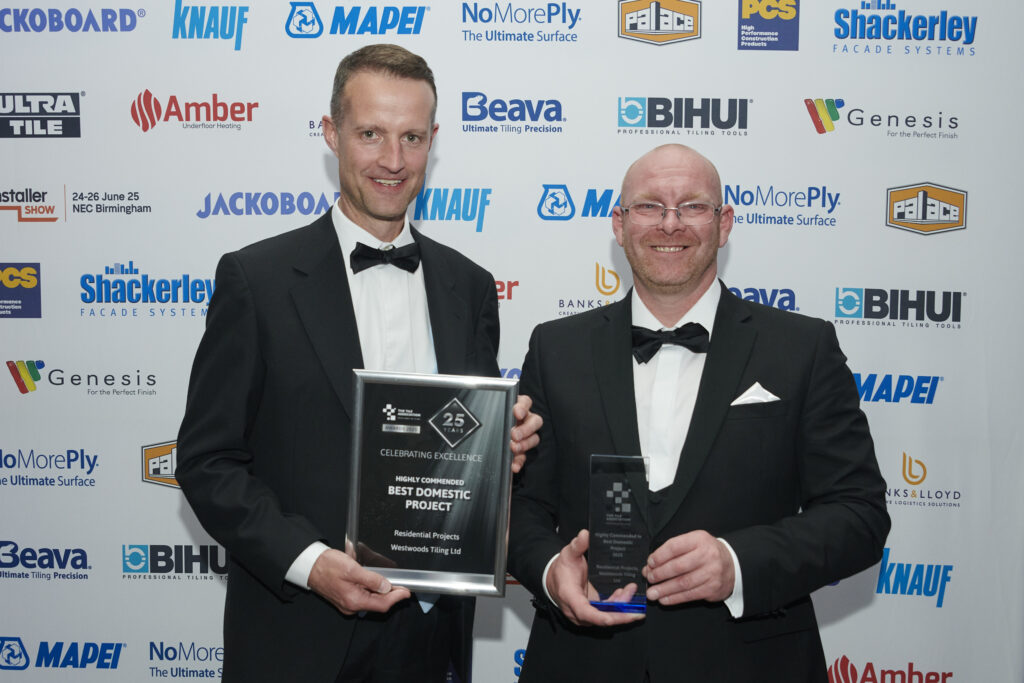Congratulations to the winners of TTA Awards 2025! 11 TTA Awards 2025 Highly Commended in Best Domestic Project L to R Steven Rooney David Westwood HIP2245