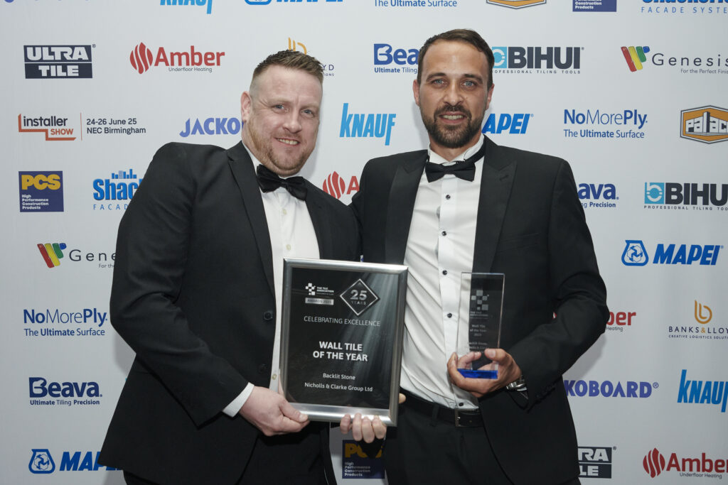 Congratulations to the winners of TTA Awards 2025! 20 TTA Awards 2025 Wall Tile of the Year L to R David Moore Patrick Jenner HIP2329