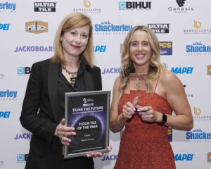 TTA Awards 2026 Floor Tile of the Year L to R Elena Romani Hayley Chambers HIP3900
