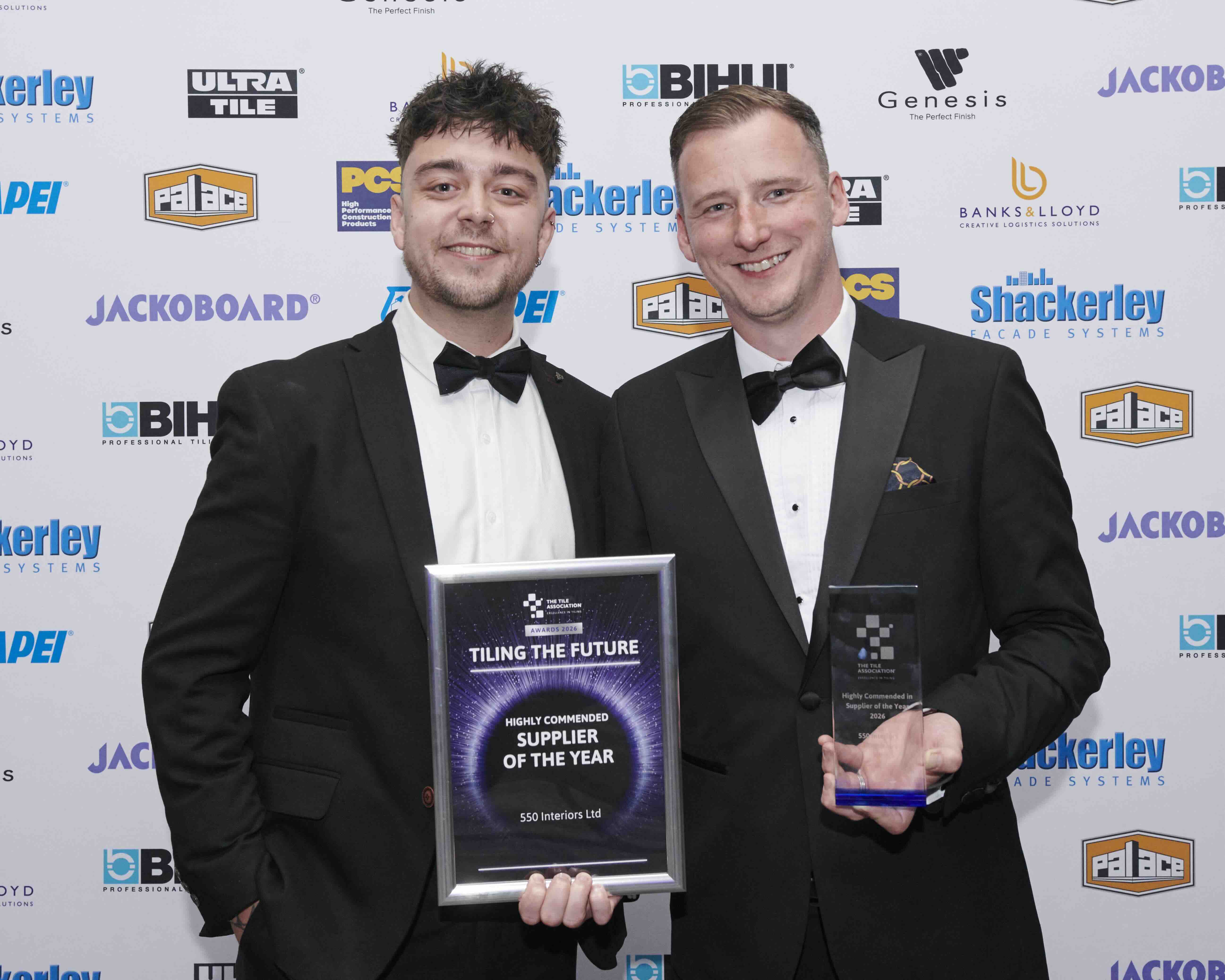 TTA Awards 2026 Highly Commended in Supplier of the Year L to R Harry Blyth Evans Martin Lezzi HIP3905