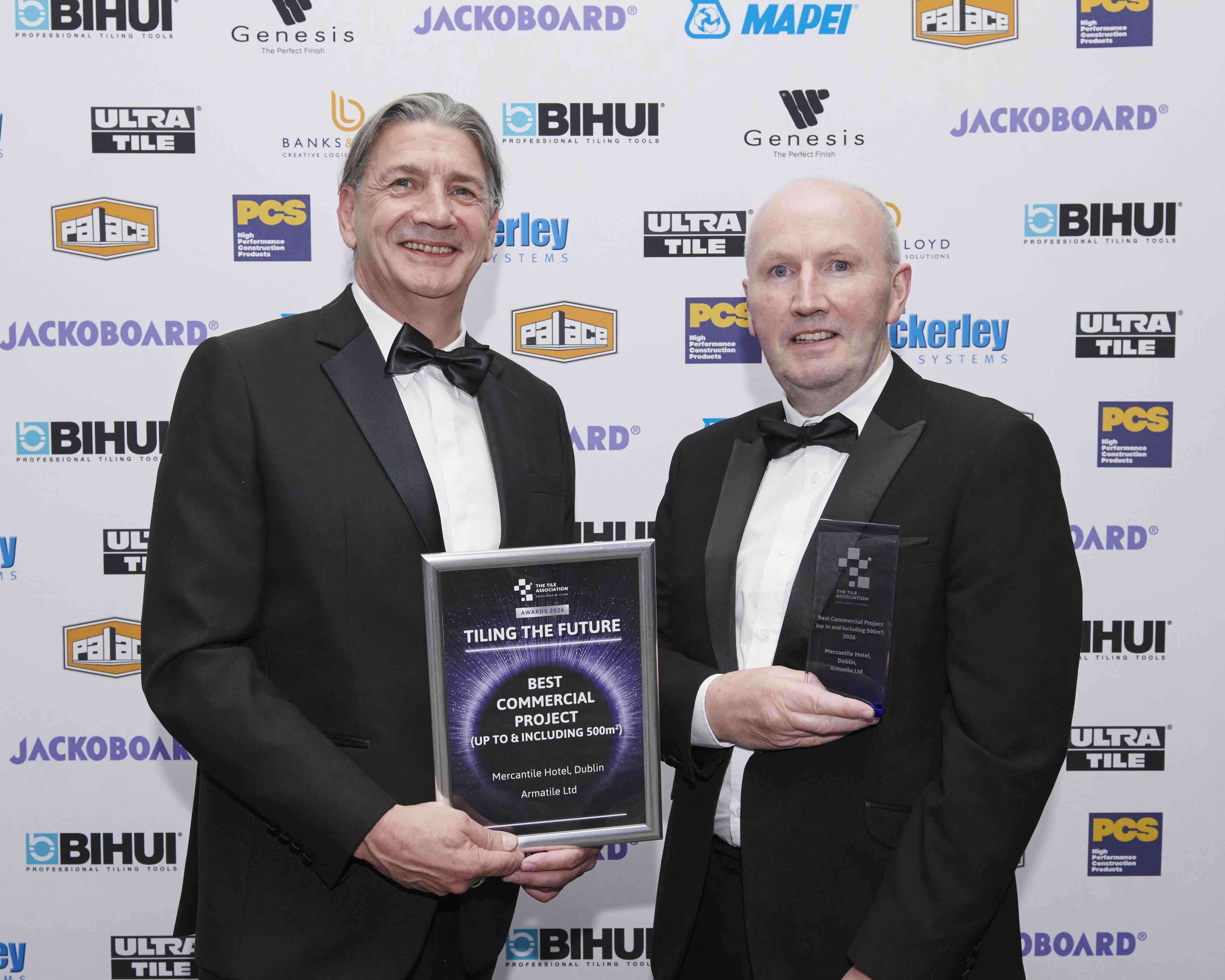 TTA Awards 2026 Best Commercial Project up to including 500㎡ L to R David Saunders Sean White HIP3828