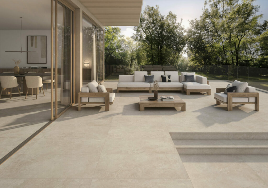 CERAMICS IN SUMMER – TILE OF SPAIN REPORTS ON THE TRENDS 1 GRES ARAGON AMB 05 PETRA CREMA 2048x1434 1 1024x717 4